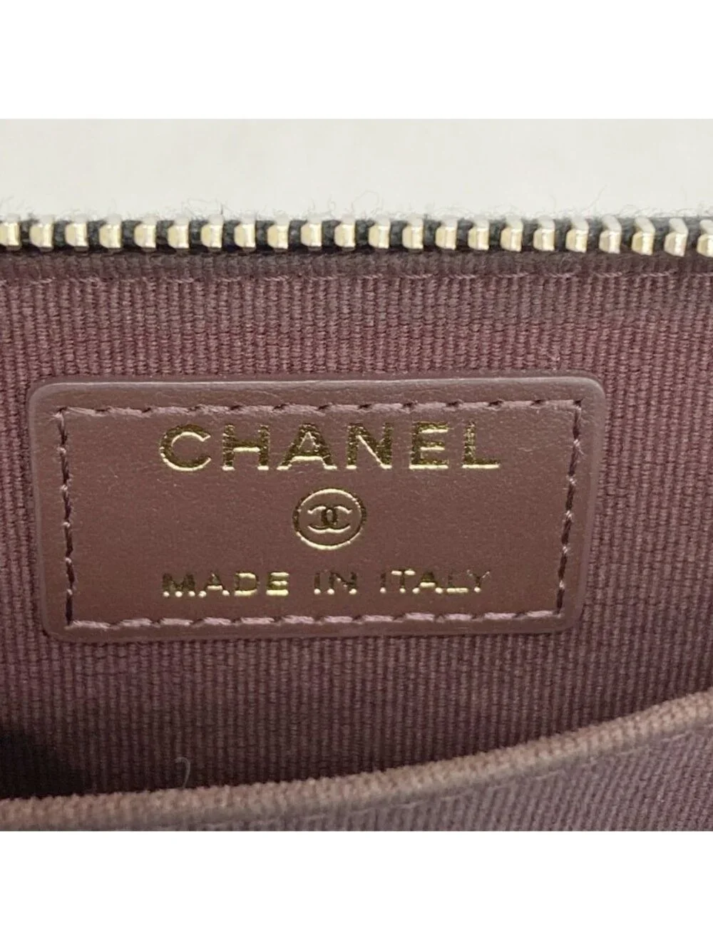 Chanel Coin Case Quilted Caviar Leather Black Gold